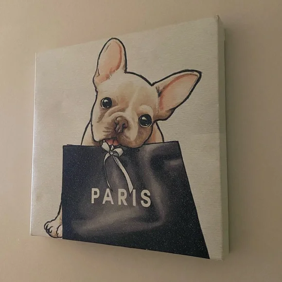 Cute French Bulldog Canvas Art - Picture 1 of 5